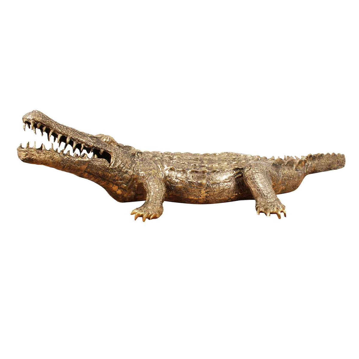 Sárgaréz krokodil szobor XXL