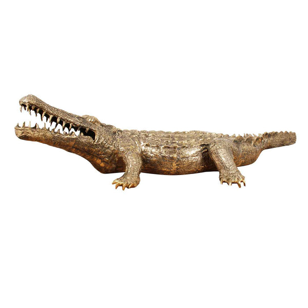 Sárgaréz krokodil szobor XXL