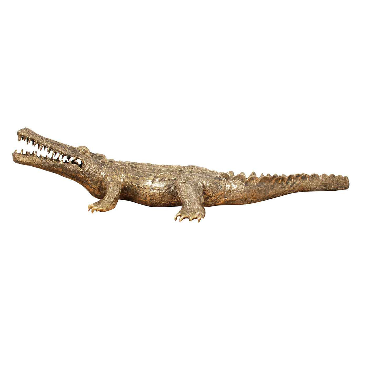 Sárgaréz krokodil szobor XXL