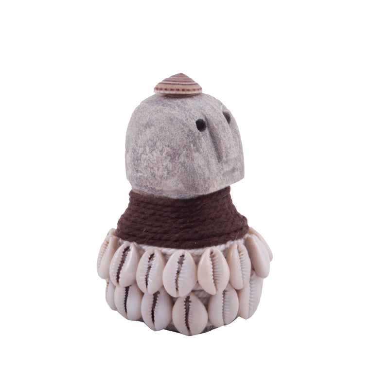 Kagyló kő férfi figura S