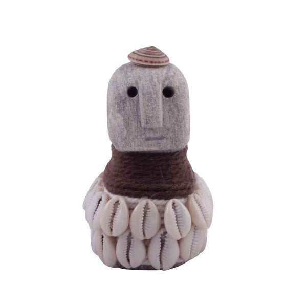 Kagyló kő férfi figura S