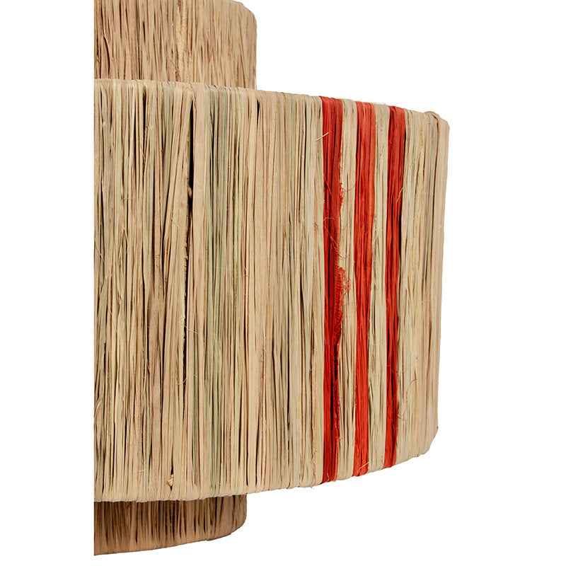 Rattan csíkos lámpaernyő narancs