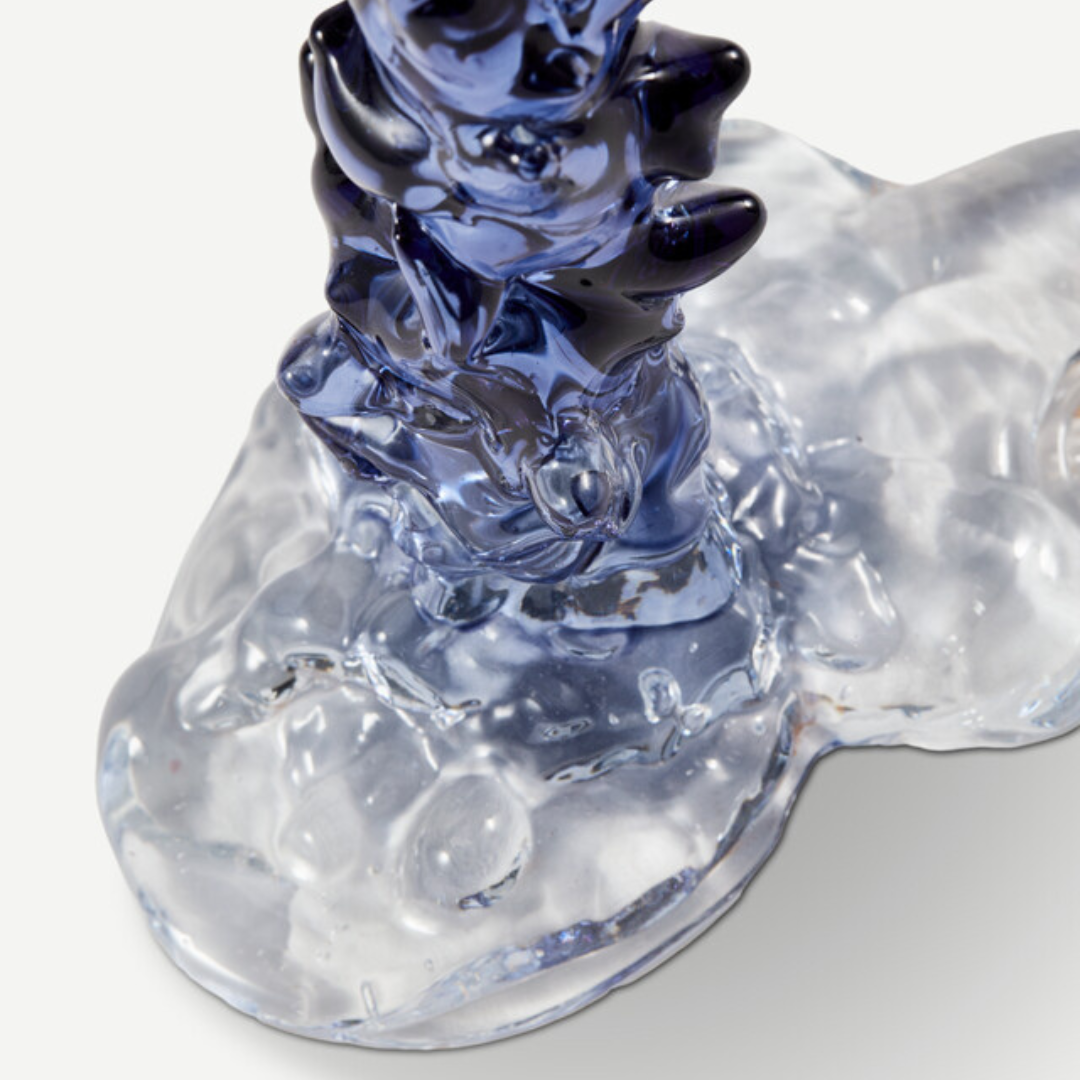 Drip üveg gyertyatartó 25cm