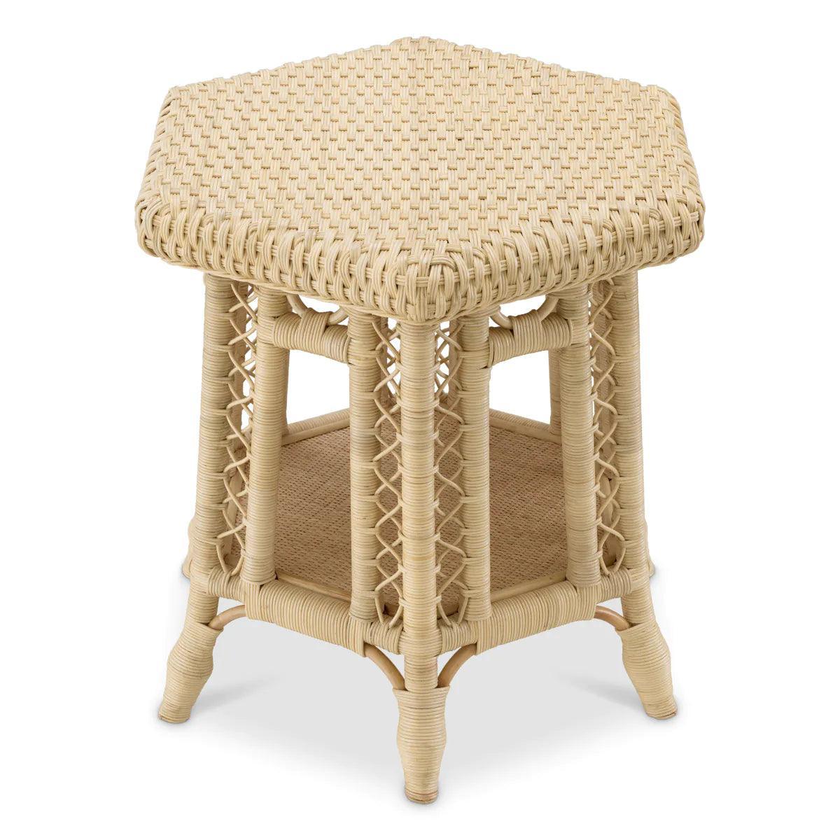 Saba rattan lerakóasztal 60x52