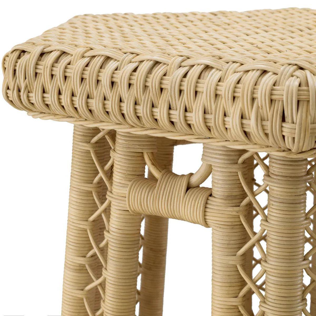 Saba rattan lerakóasztal 60x52