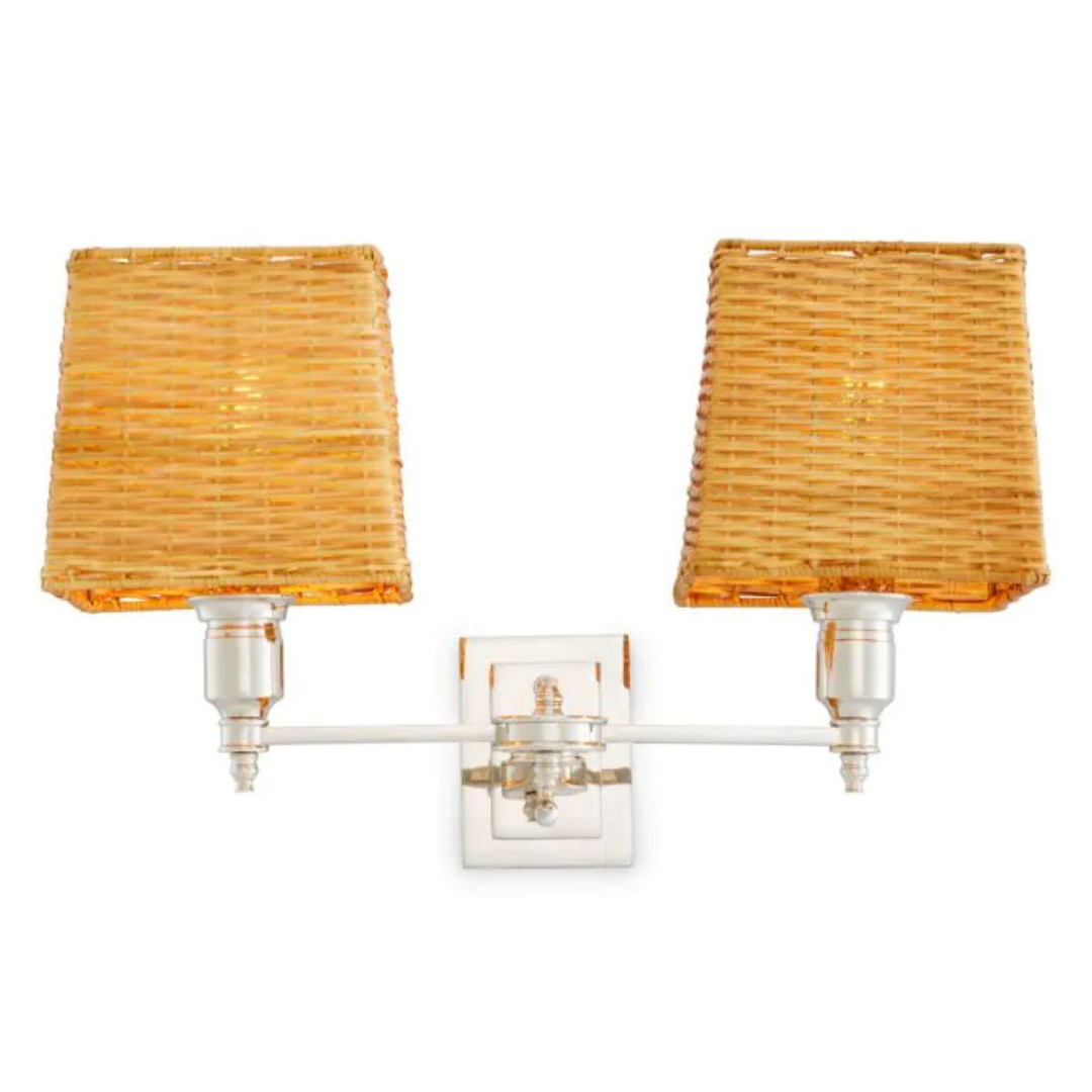 Lexington Double rattan falilámpa