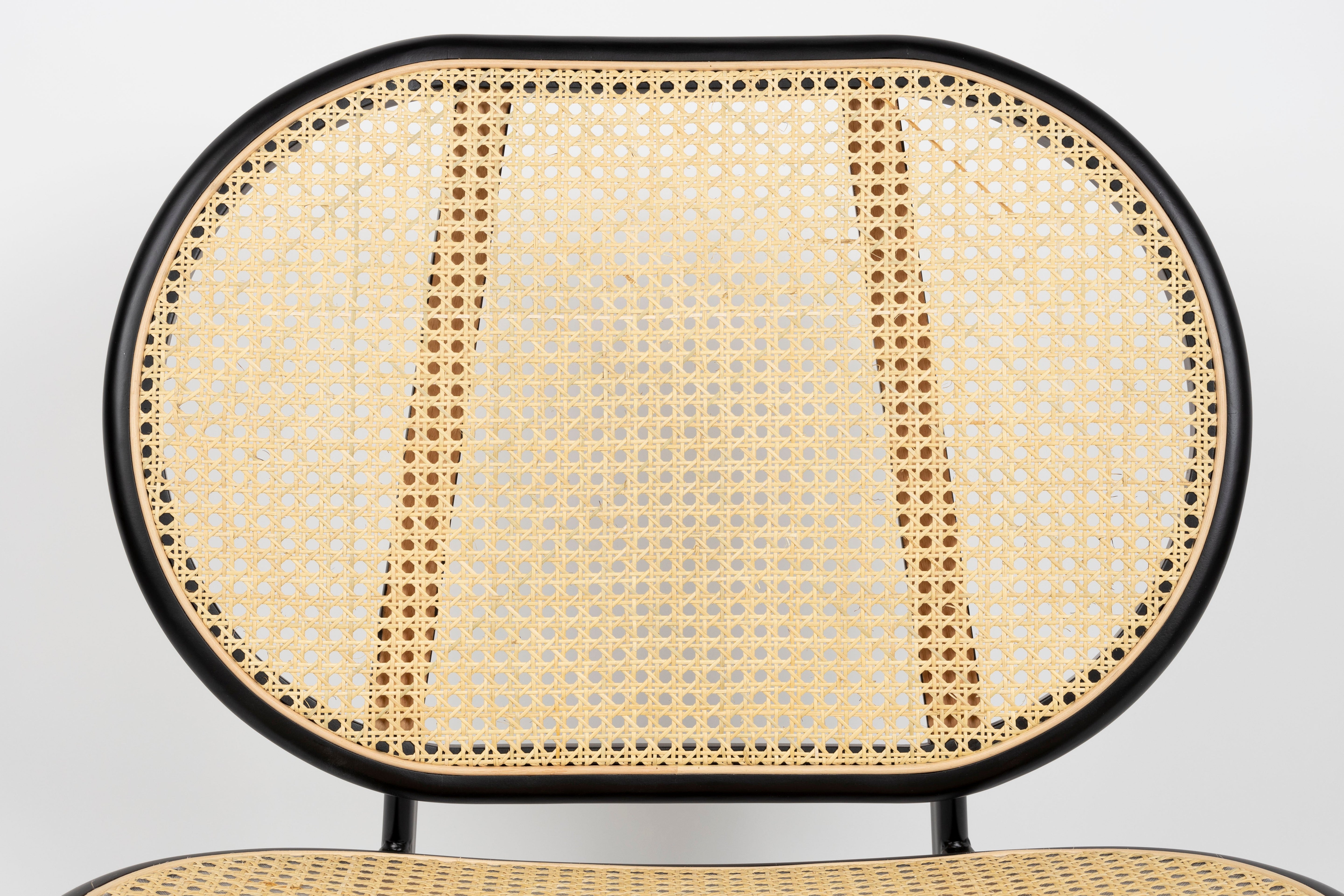 Spike all webbing rattan fotel