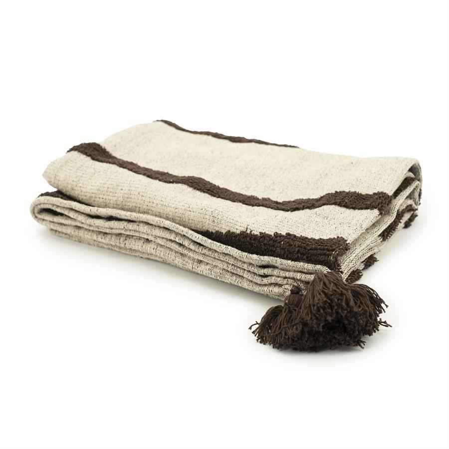 Plaid Majani - dark brown