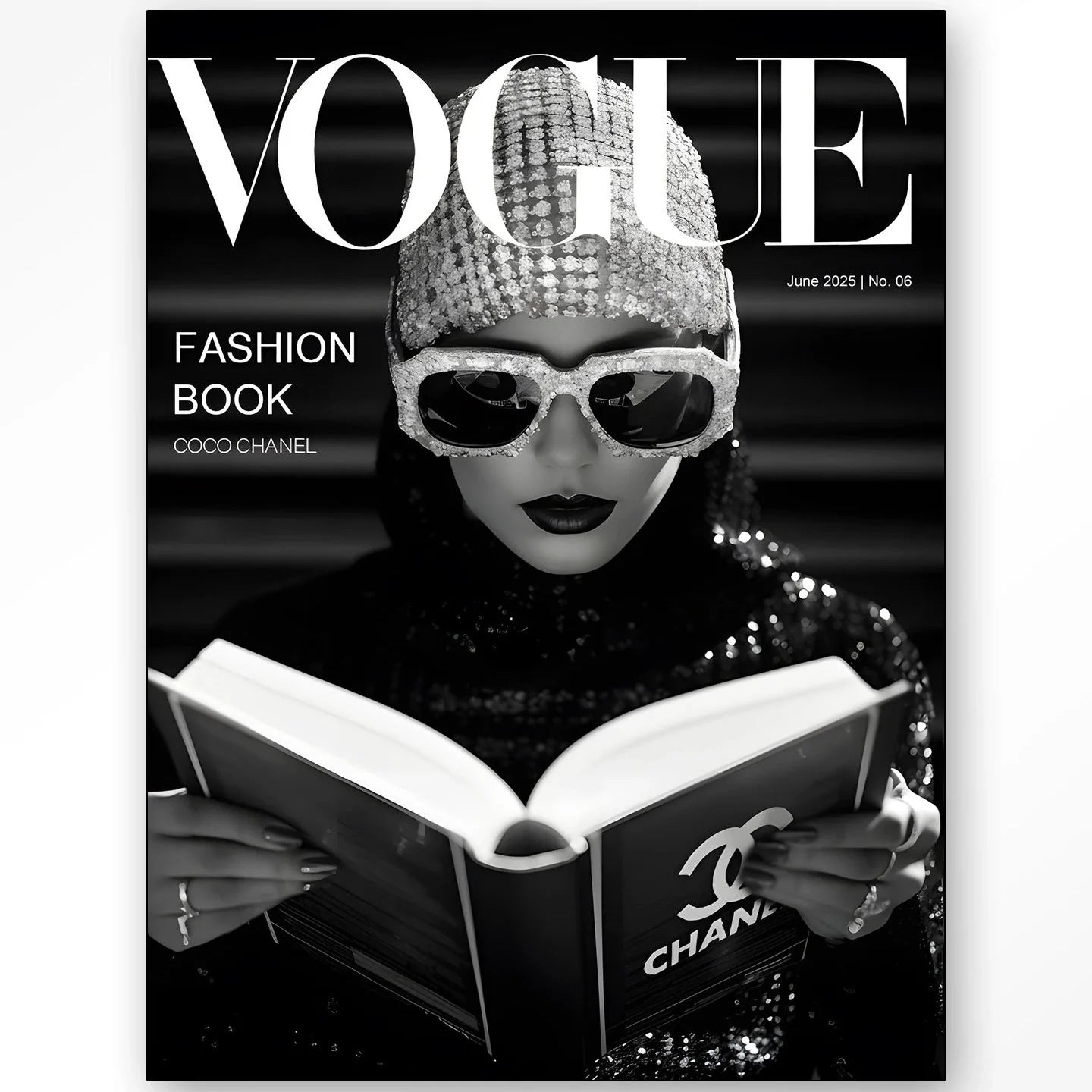 Fashion Book Black dizájn vászonkép