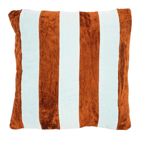 Stripey 45x45 cm - light blue / caramel