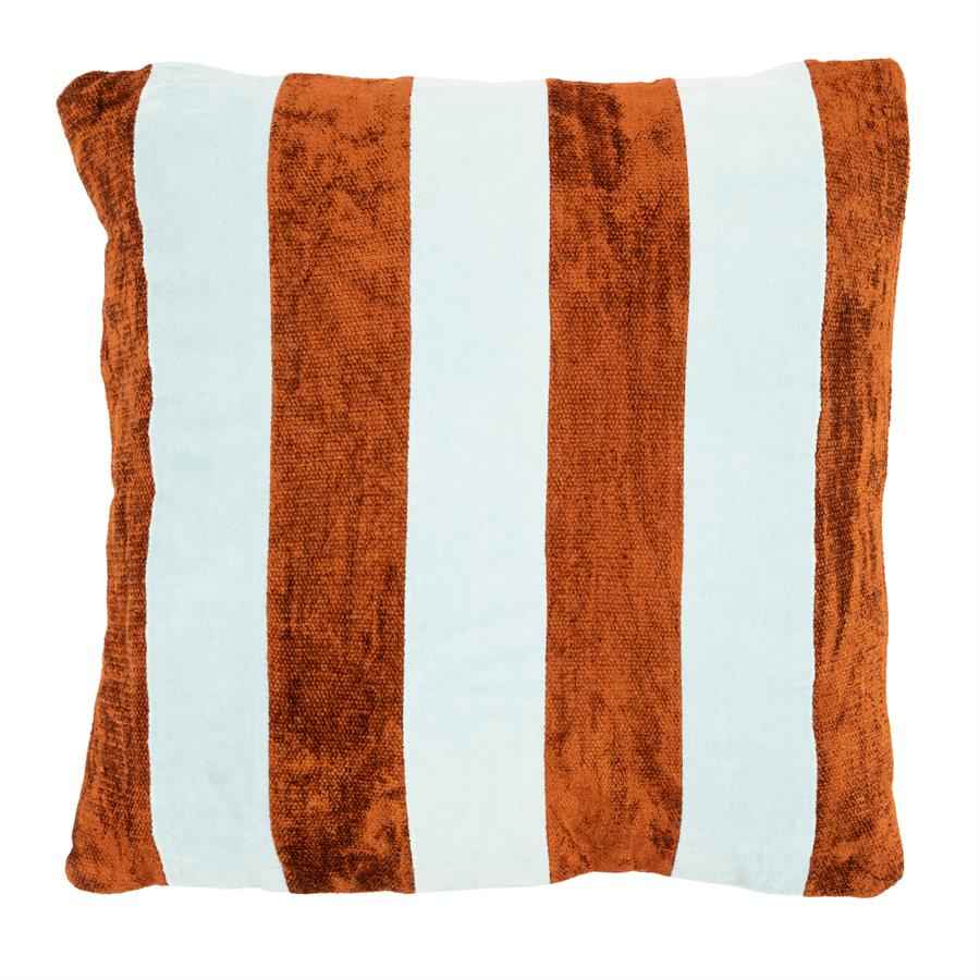 Stripey 45x45 cm - light blue / caramel