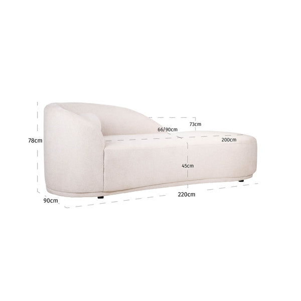 Emma kanapé – Organikus formavilágú chaise longue