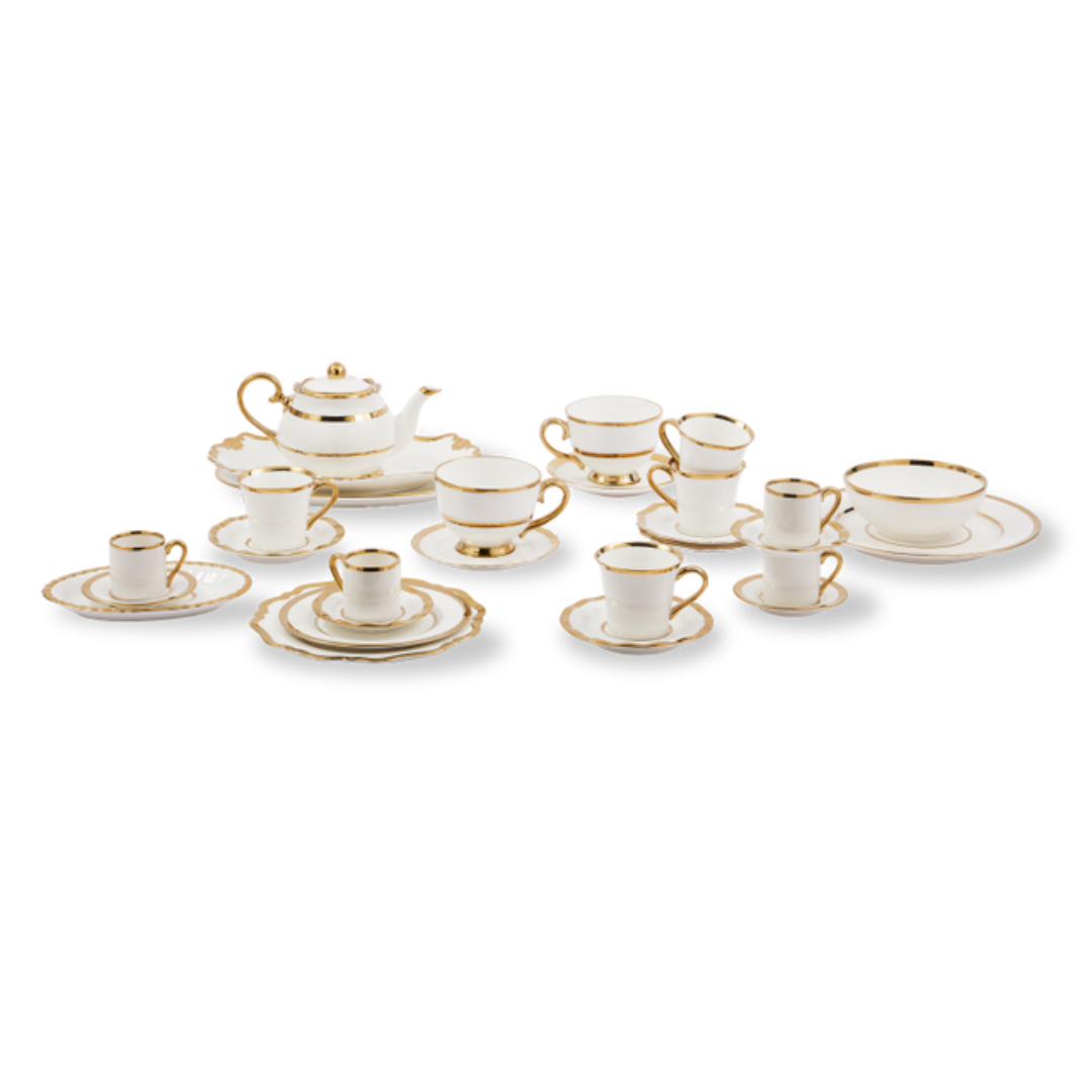 Golden Finds porcelán kávés csésze szett
