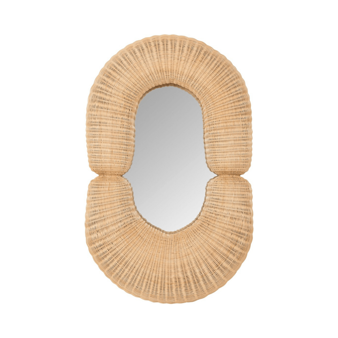 Loop rattan tükör 120
