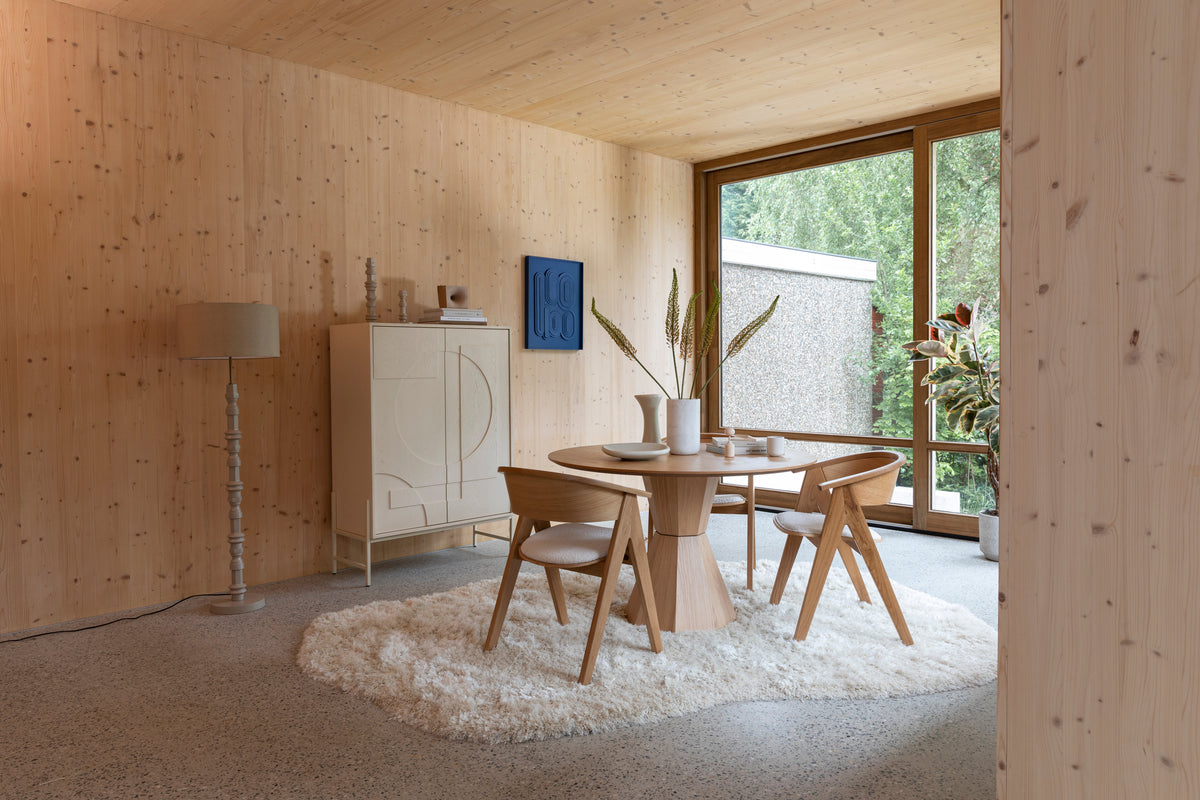 Lotus fa étkezőasztal Ø120
