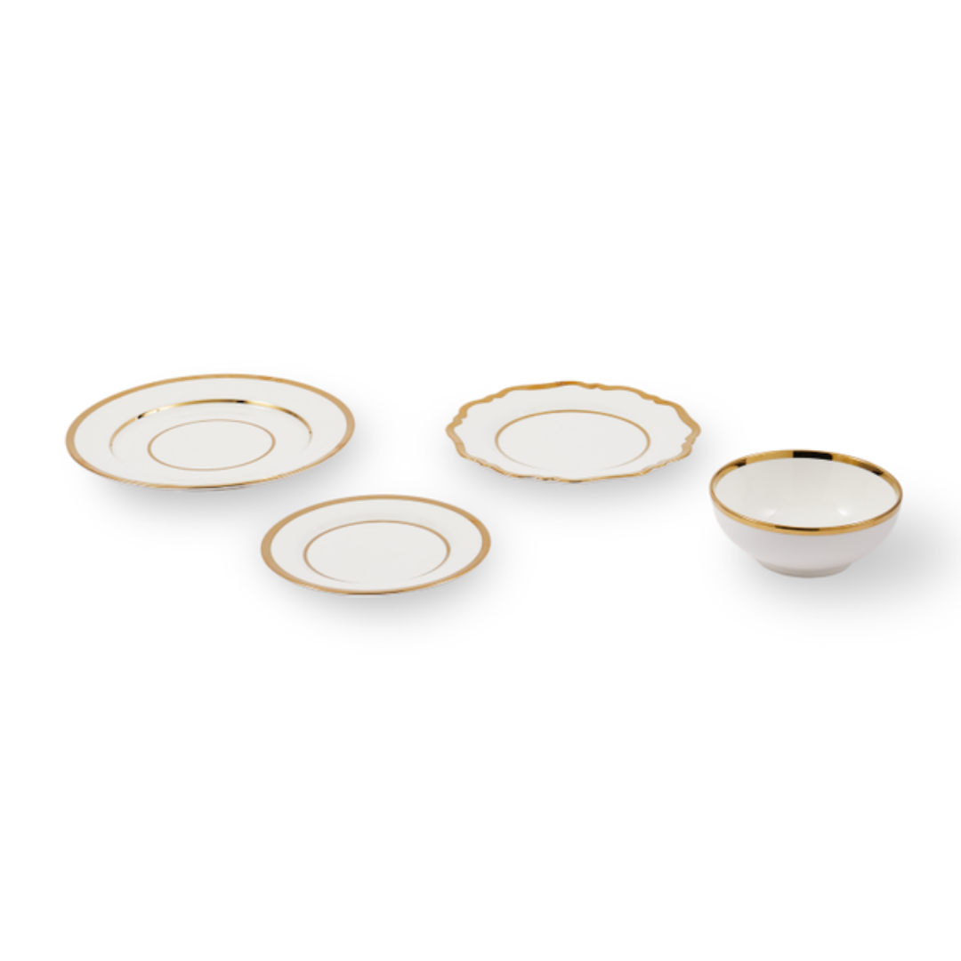 Golden Finds porcelán tányér szett