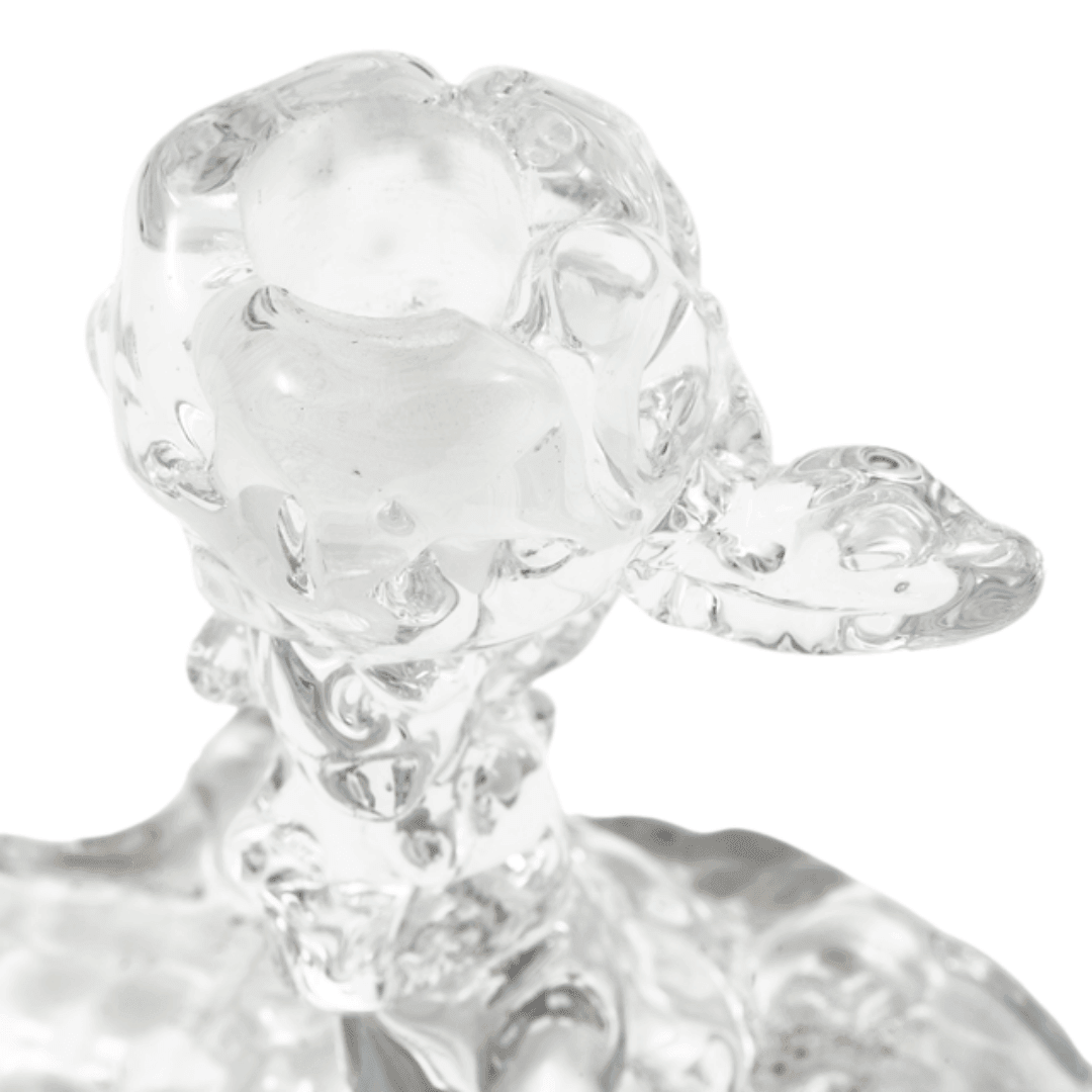 Drip üveg gyertyatartó 14cm