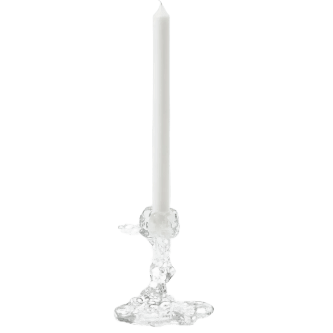 Drip üveg gyertyatartó 14cm