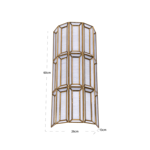 opal fali lampa antik sargarez es uveg 60 cm