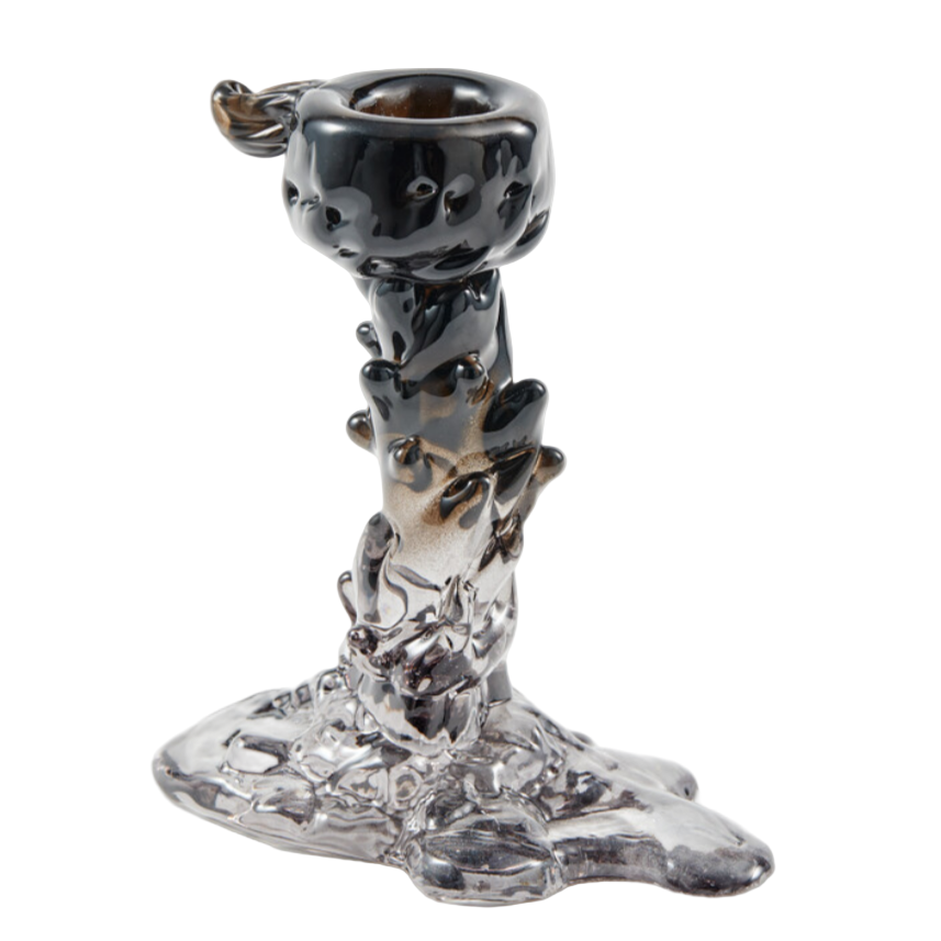 Drip üveg gyertyatartó 14cm