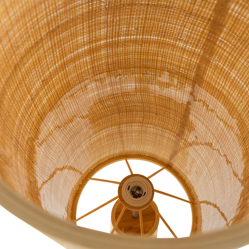syro allolampa termeszetes raffia karpitozassal