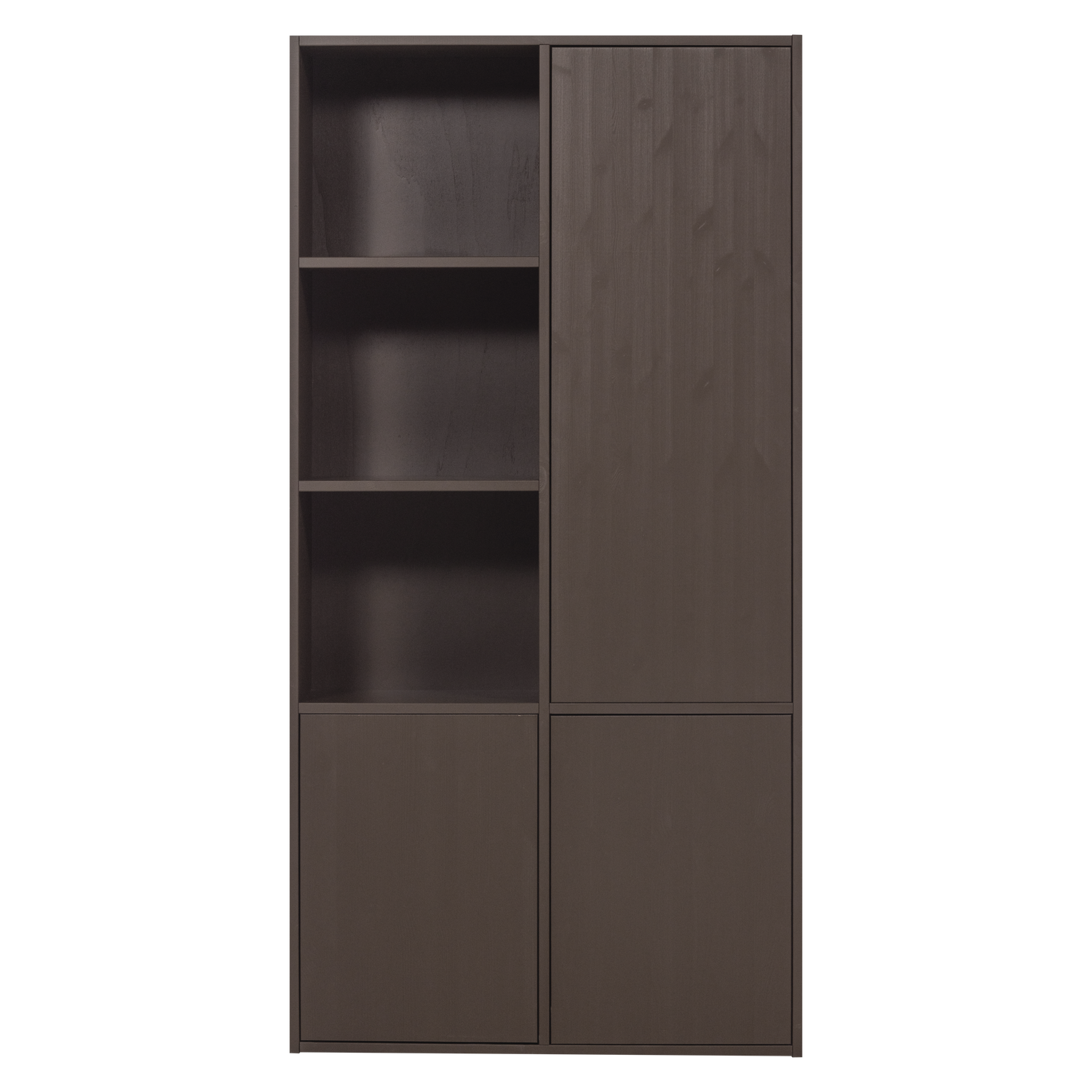 Meggy tárolószekrény (jobbos) – Csiszolt fenyőfa, 108 cm