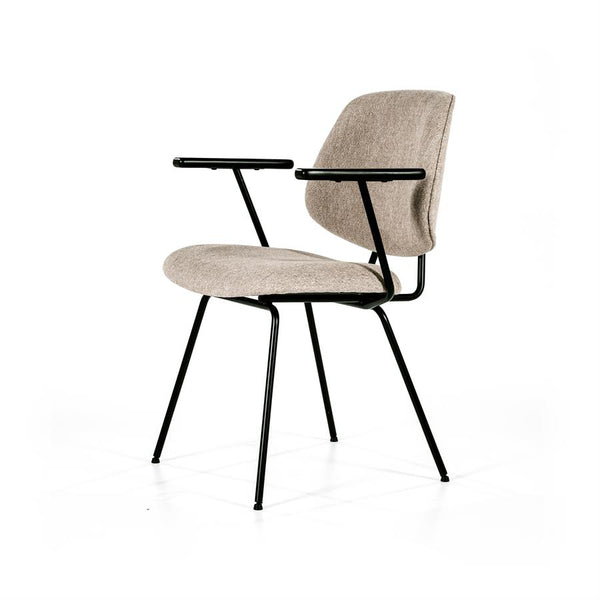 Chair Lynn with armrest - beige fletcher