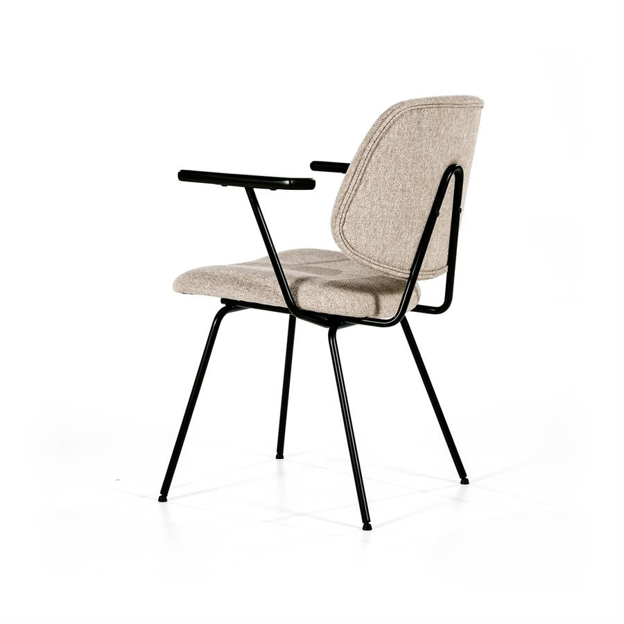 Chair Lynn with armrest - beige fletcher