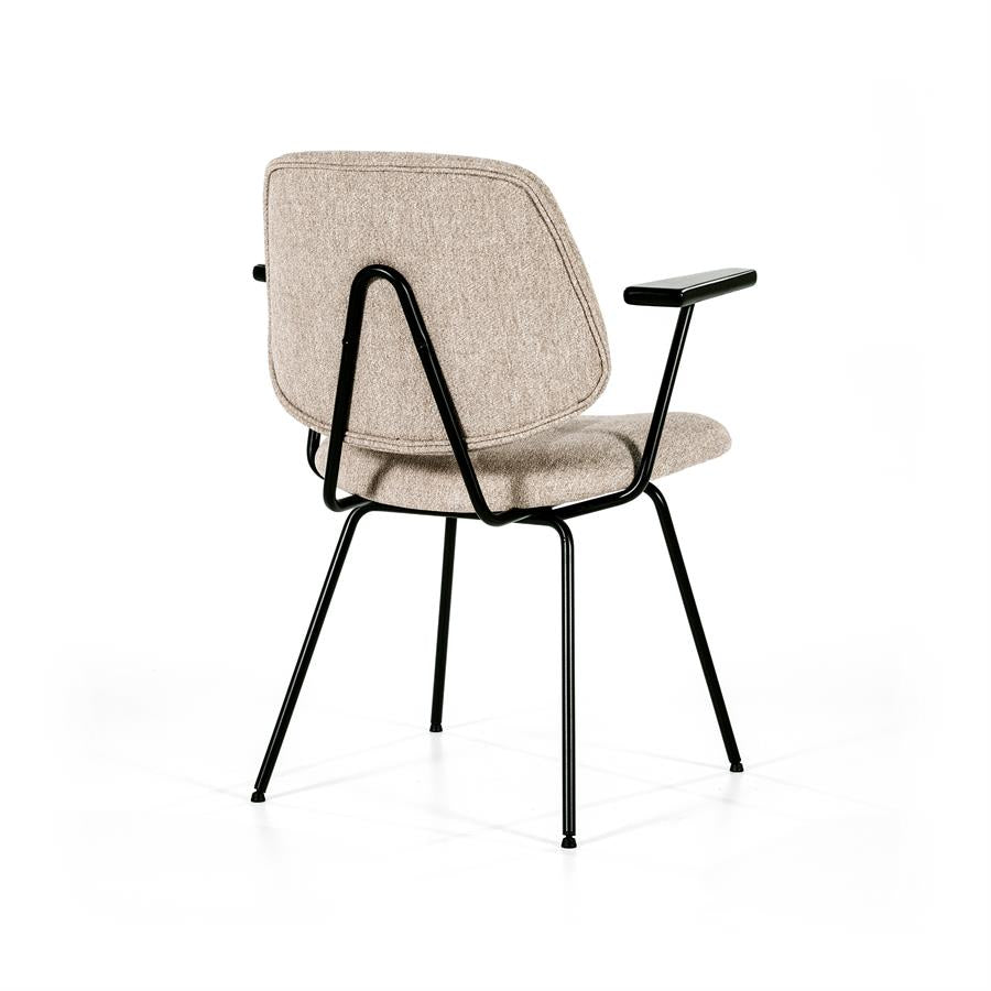 Chair Lynn with armrest - beige fletcher