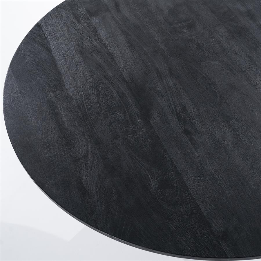 Dining table Aron round 130x76 - black