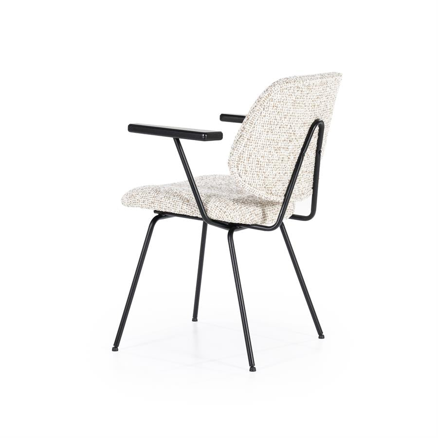 Chair Jon with armrest - beige Maywood