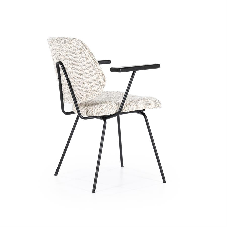 Chair Jon with armrest - beige Maywood