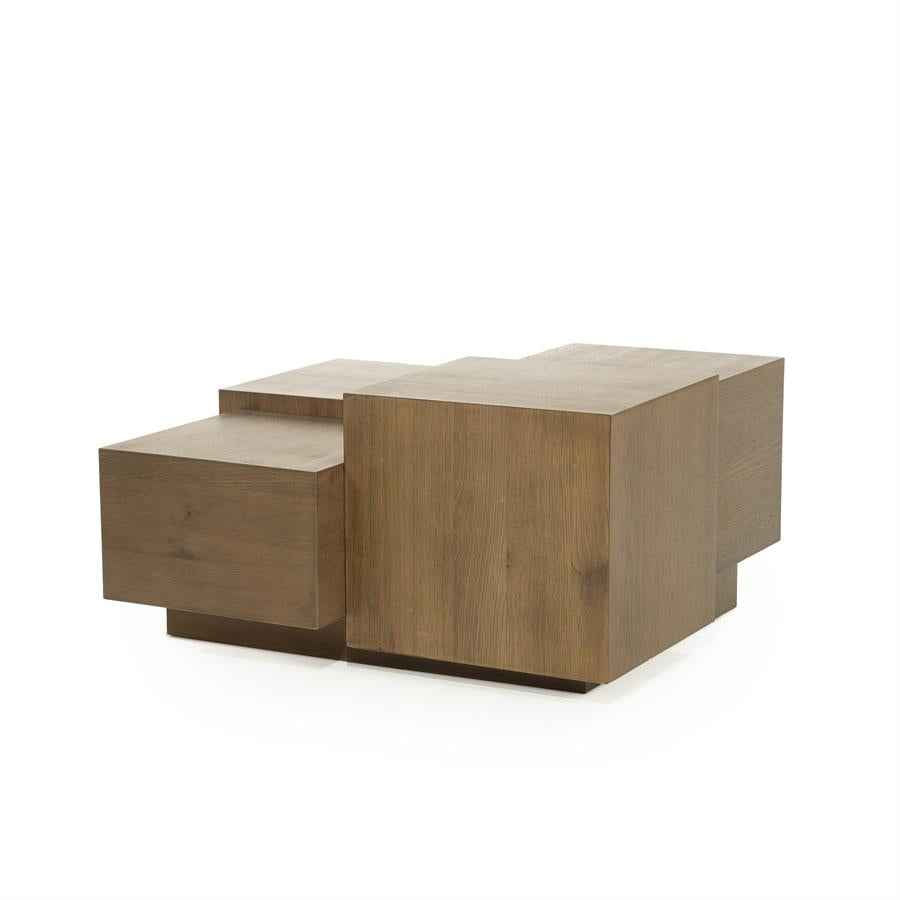 Coffee table Quinten square - brown