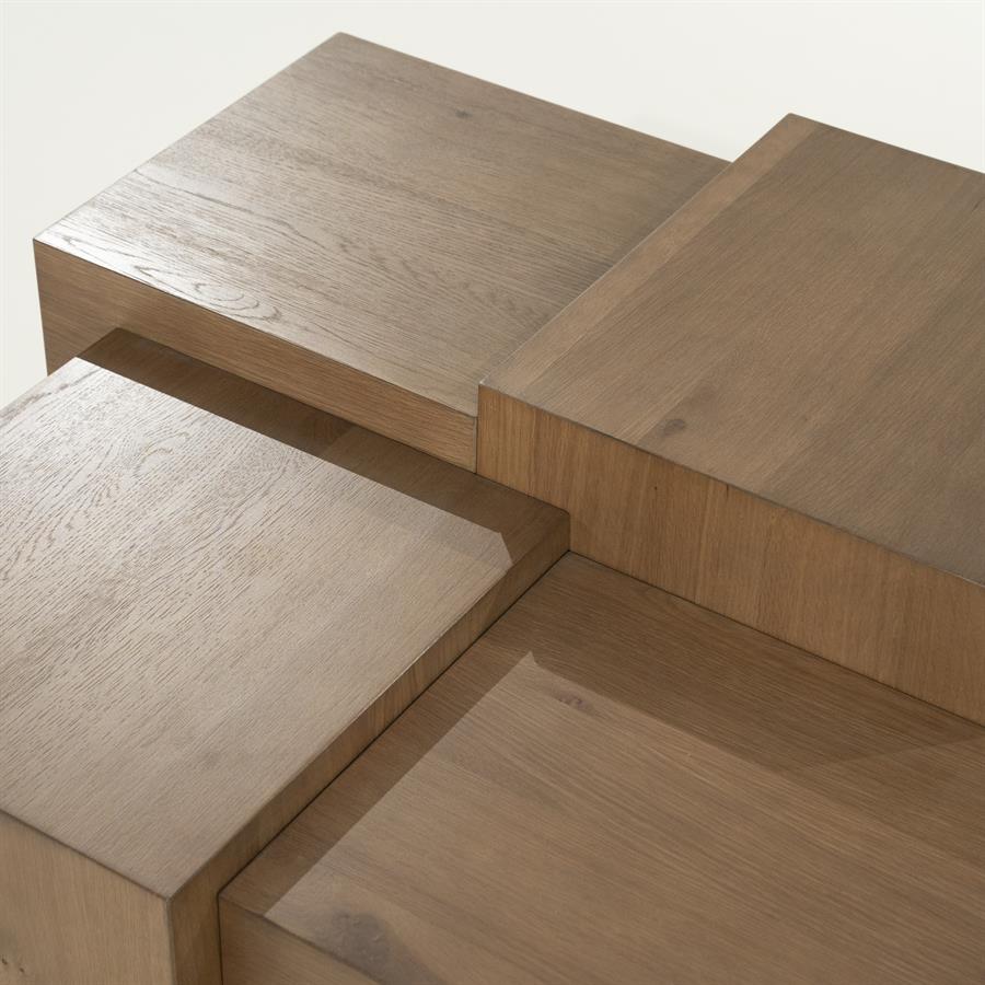 Coffee table Quinten square - brown