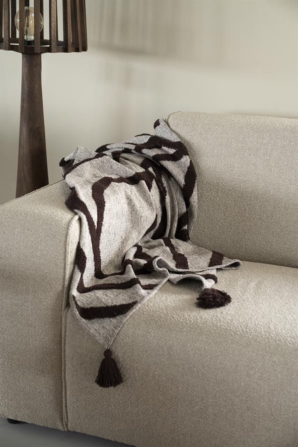 Plaid Majani - dark brown
