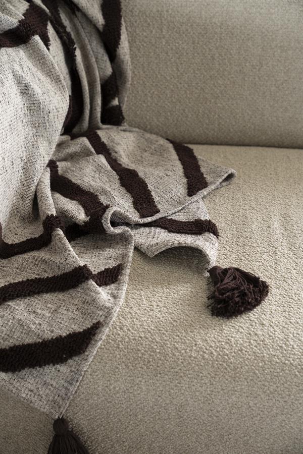 Plaid Majani - dark brown
