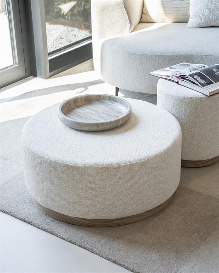 Pouf Avah large - beige Mantz