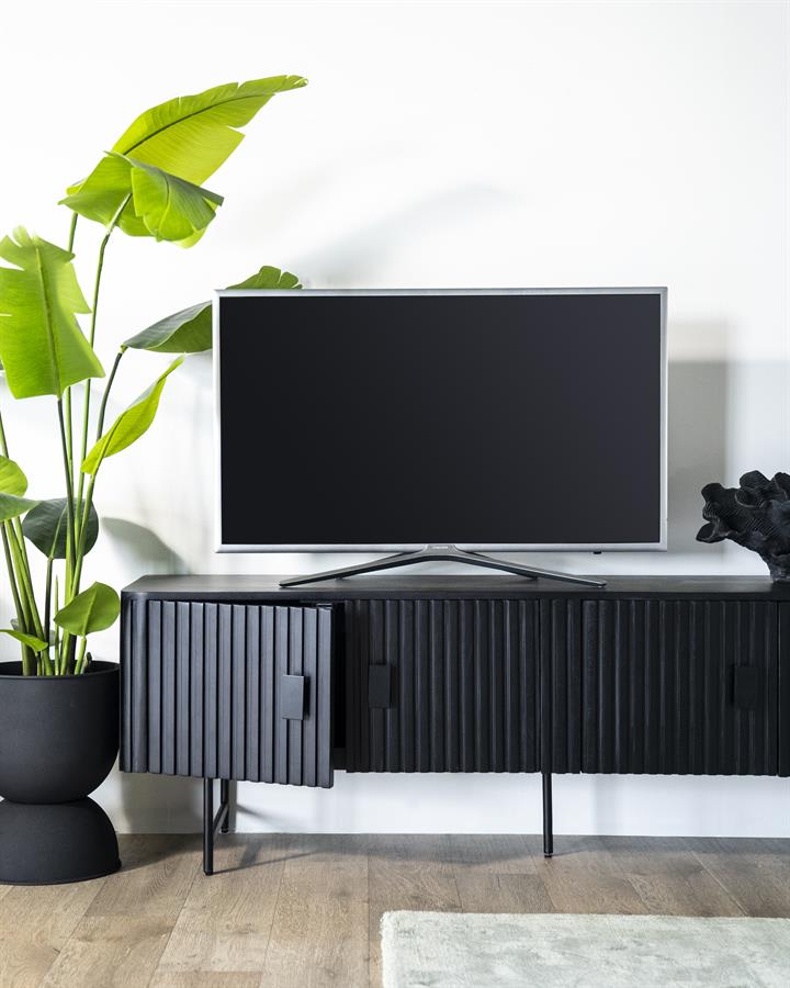 TV Cabinet Remi 4drs - black