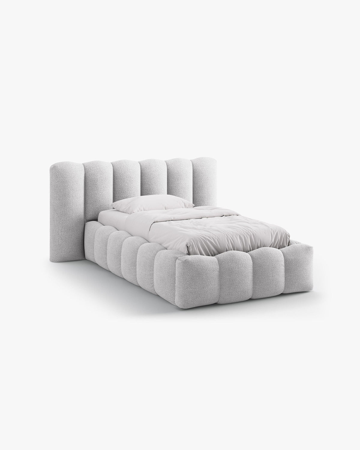Lupine storage bed with headboard
