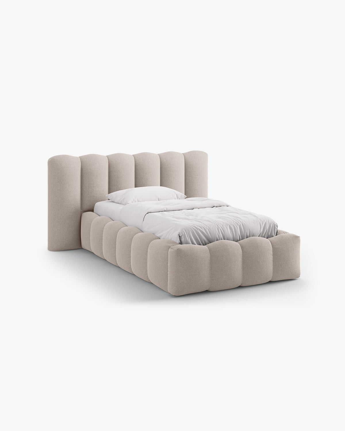 Lupine storage bed with headboard