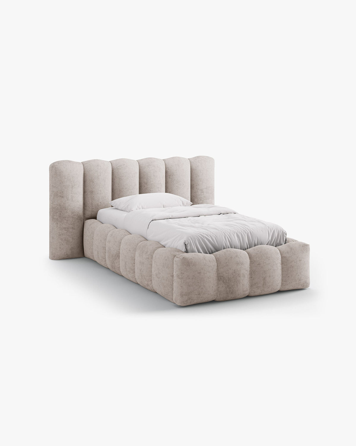 Lupine storage bed with headboard