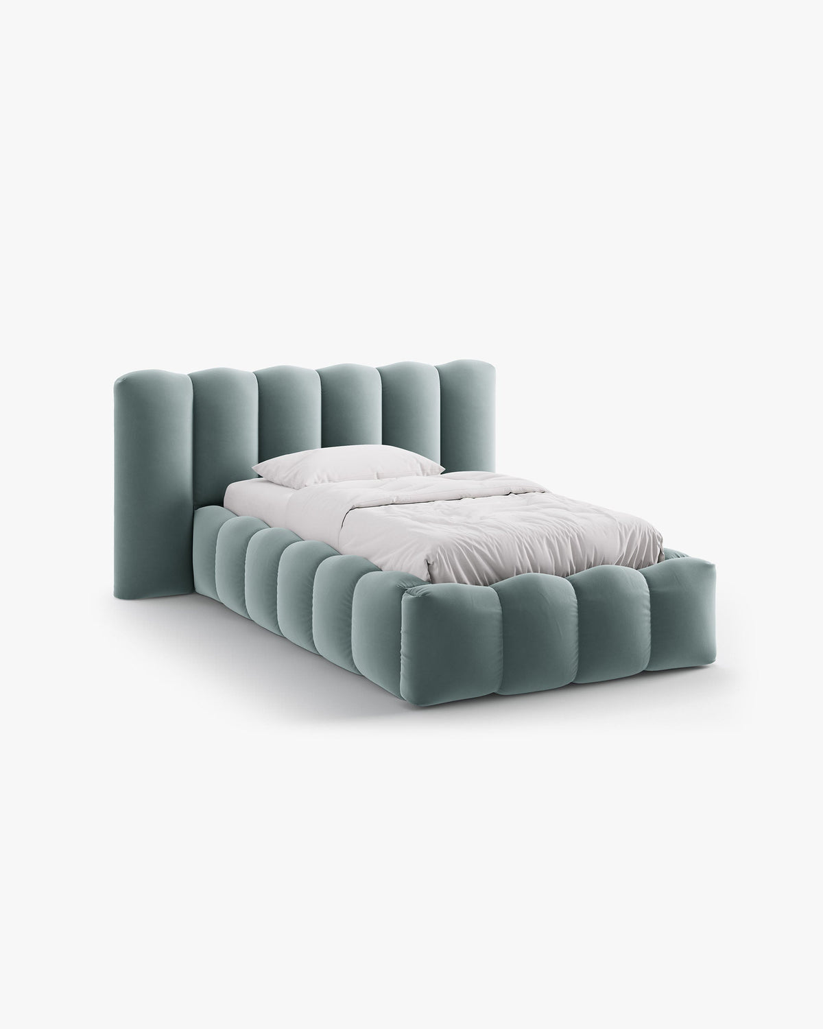 Lupine storage bed with headboard