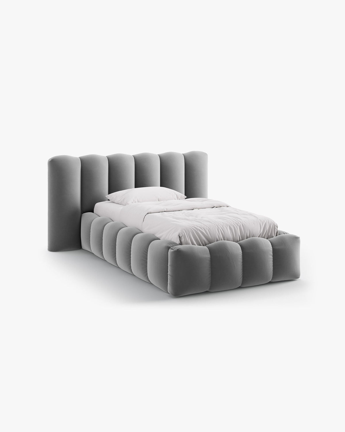 Lupine storage bed with headboard