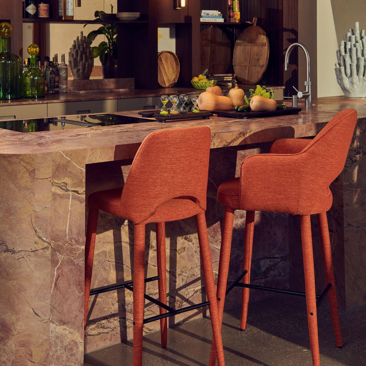 Cosy karfás szövet bárszék-7