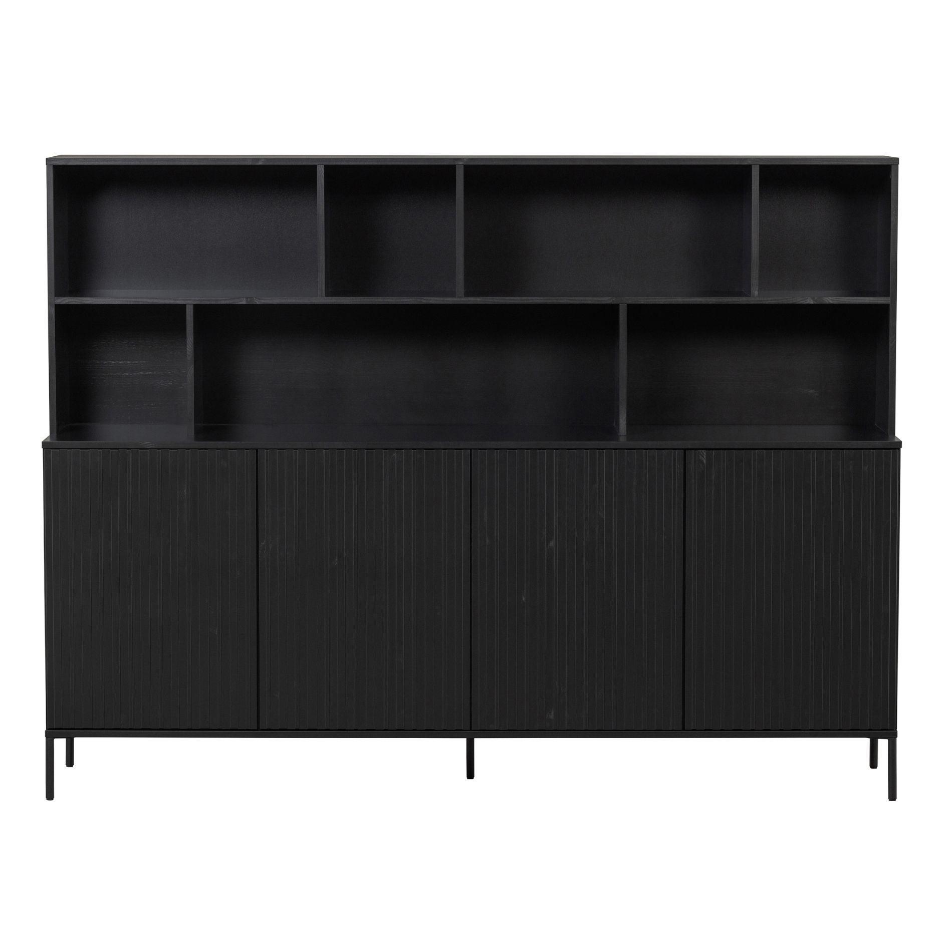 New Gravure 6 ajtós fenyőfa kabinet-1
