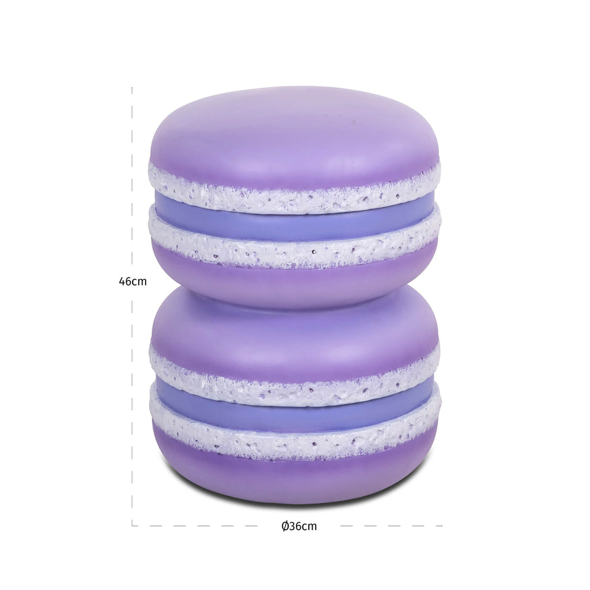 macarons purple lerakoasztal