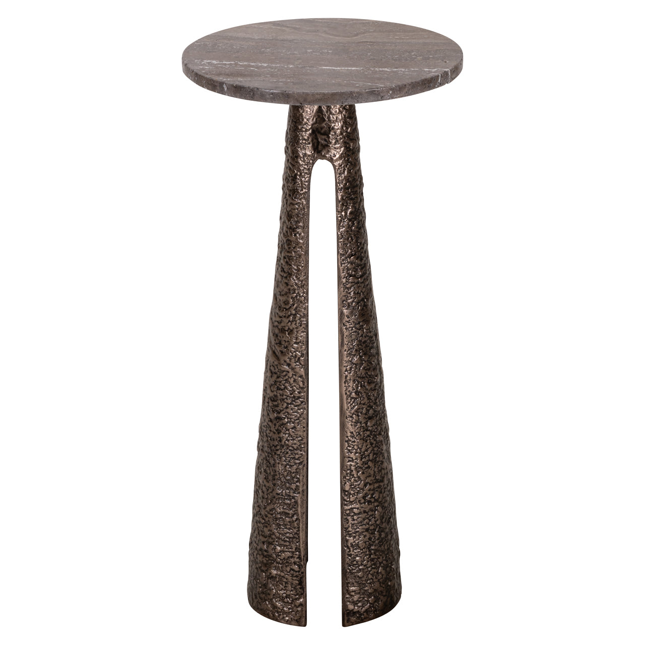 Eldora lerakóasztal – Bronz felület, 30 cm átmérő
