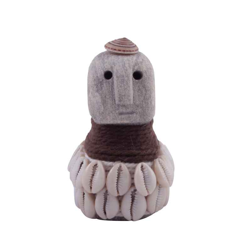 Kagyló kő férfi figura S