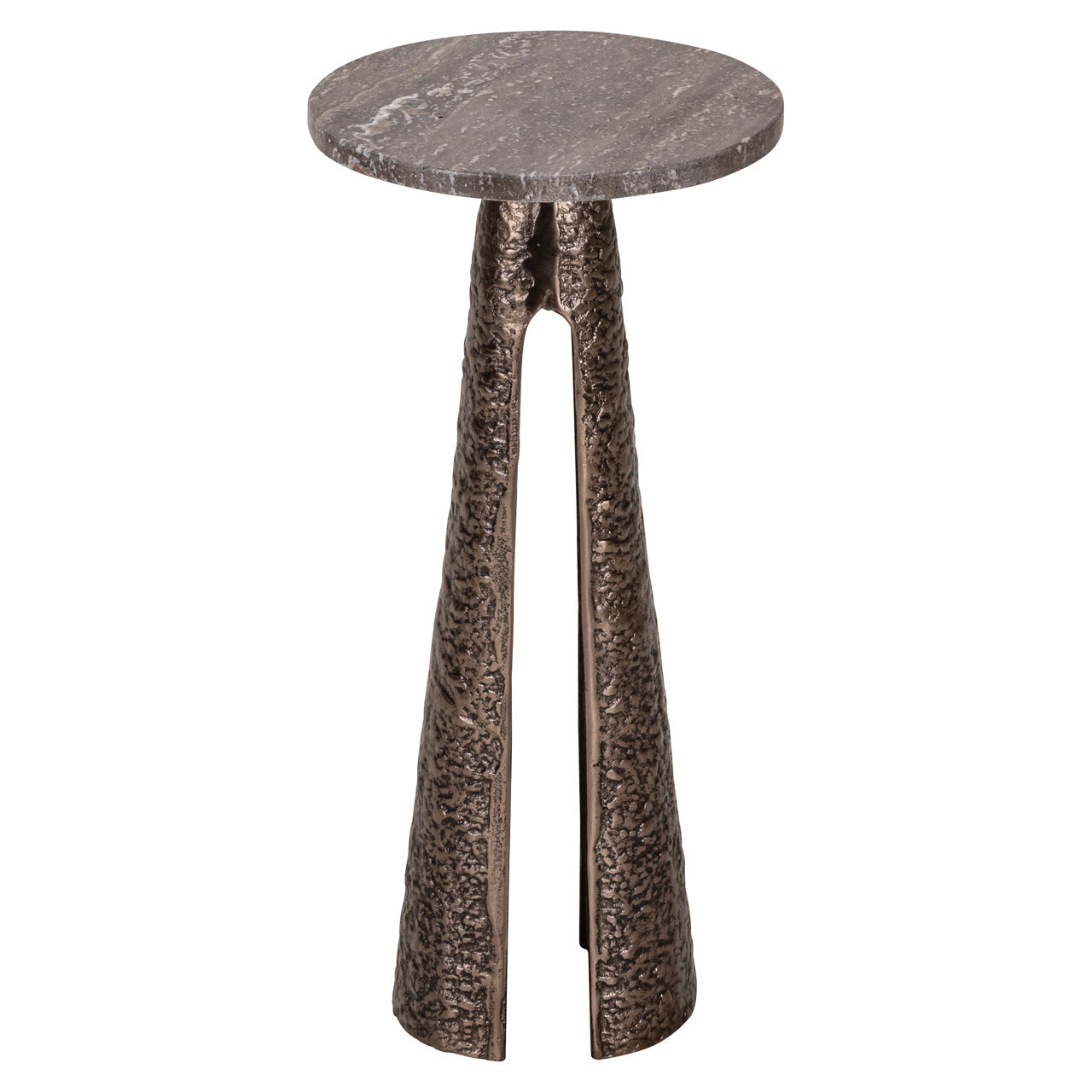 Eldora lerakóasztal – Bronz felület, 25 cm átmérő