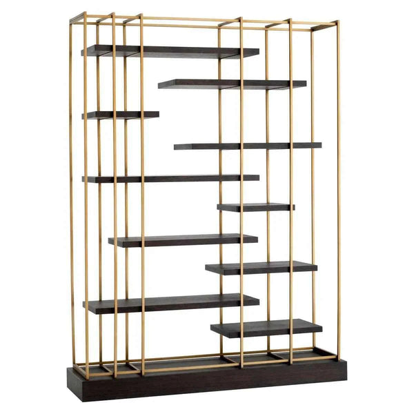 Ward fa polc sárgaréz vázzal